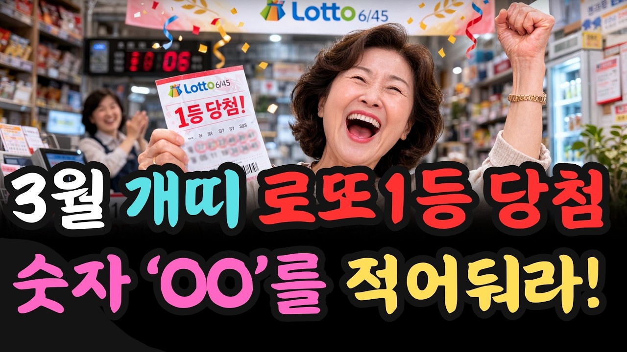 이 숫자 무조건 적어둬라 | 2026년 병오년 3월 개띠 로또 당첨 이달운세 | 46년생 58년생 70년생 82년생 94년생