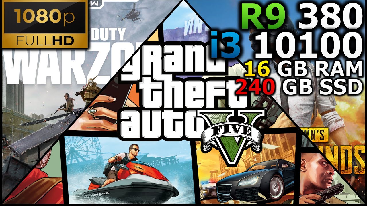 Test in 3 games | 1080p | R9 380 4GB | i3 10100F | 16GB RAM | 240GB SSD
