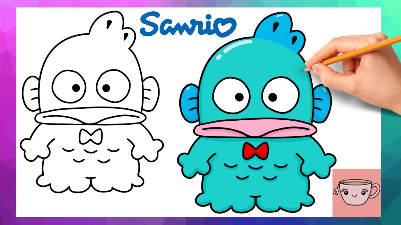 How To Draw Hangyodon | Sanrio | Cute Easy Drawing Tutorial