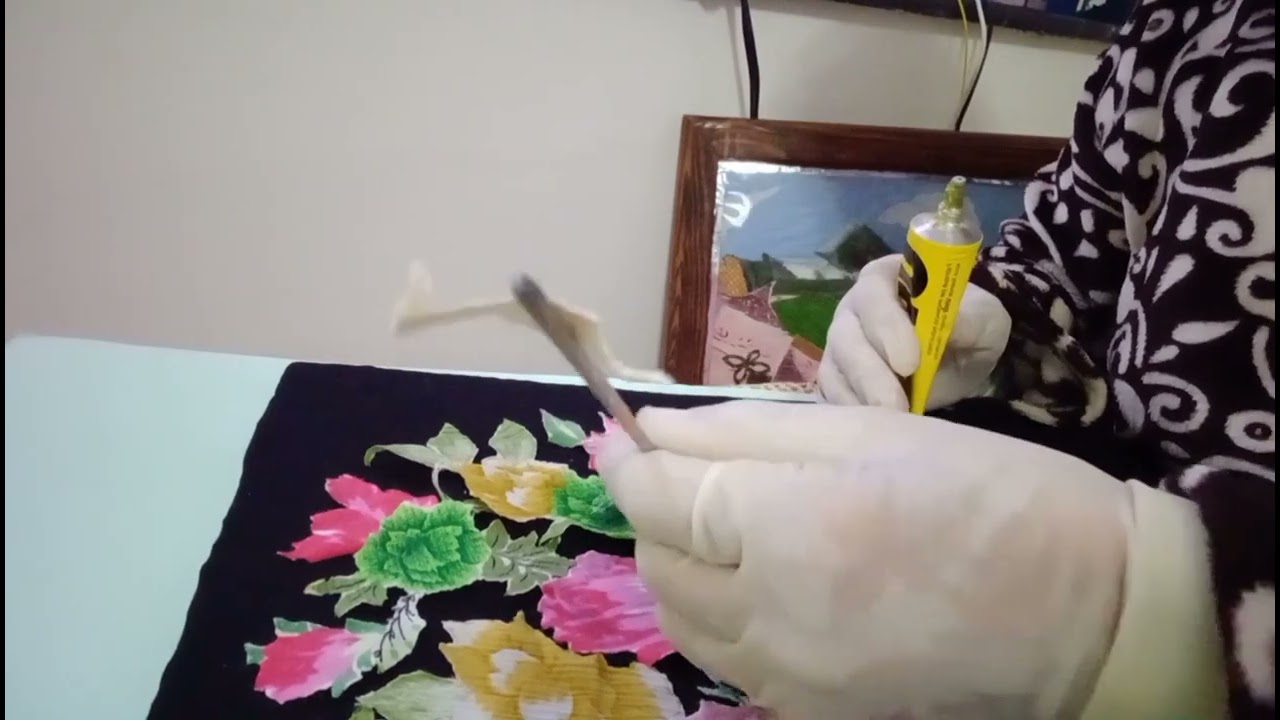 طريقة صنع لوحة بقطع من القماش #art #artist #artwork #فن #فنون #لوحة_فنية #فن_تشكيلي #ابداع #art