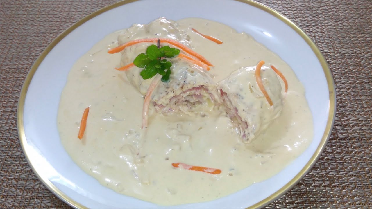 PECHUGAS RELLENAS EN SALSA BLANCA  (DELICIOSAS)