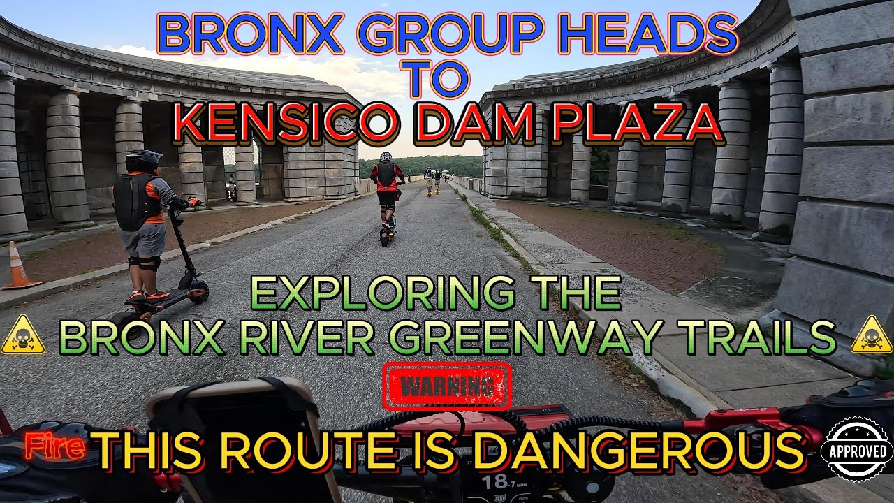 Bronx River Greenway Trails Dangerous for 3 new members Driving scooter for the first time #2024