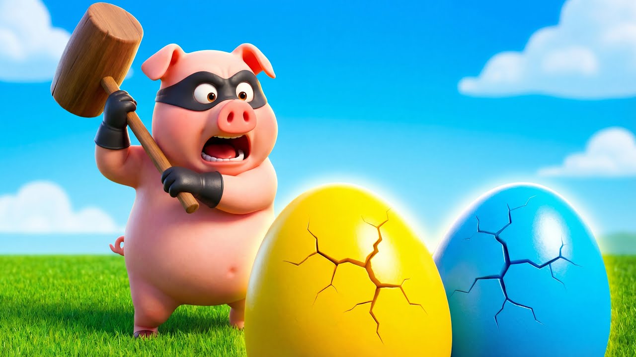 Naughty Pig😱 Stole Eggs From Old MacDonald's Farm! 😱🐷 | Chicks & Ducklings Are In Danger! 😱