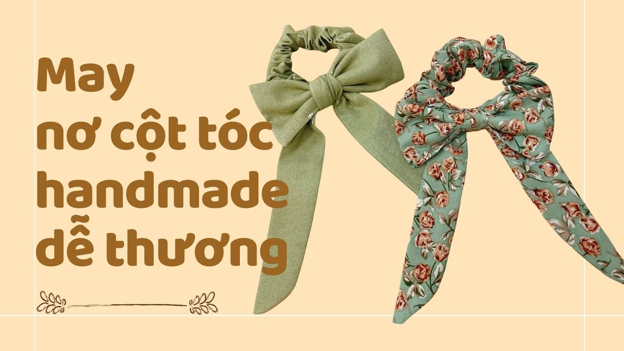 #16 CÁCH MAY NƠ CỘT TÓC HANDMADE DỄ THƯƠNG / HOW TO SEW A SCRUNCHIE | BY CHANG