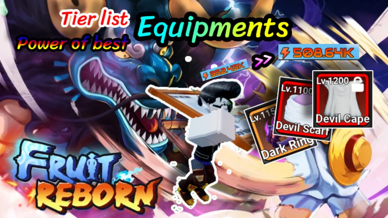 Roblox| Fruit Reborn||  TierList & TOP 3 equipments ||  #roblox   #fruitreborn