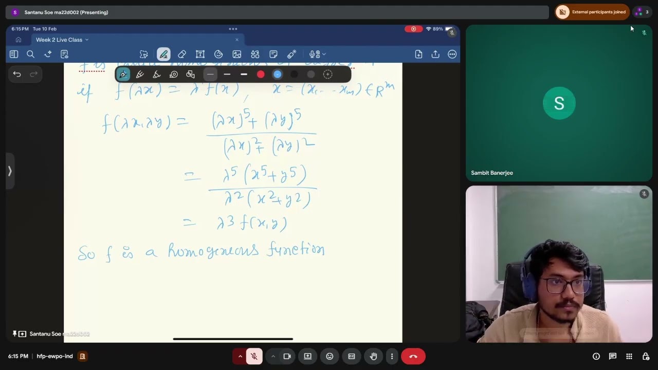 NPTEL- Multivariable Calculus Week 3 Live Discussions