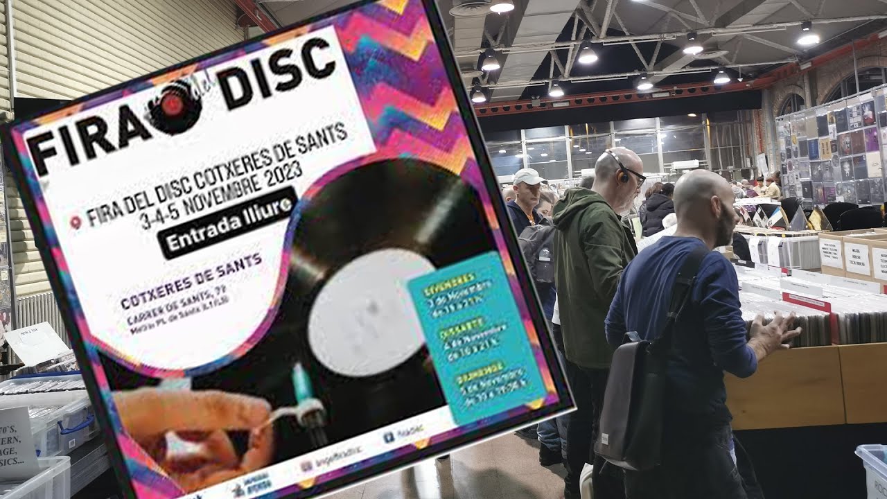 Compras en la 33a Fira del Disc Cotxeres de Sants, Barcelona 2023