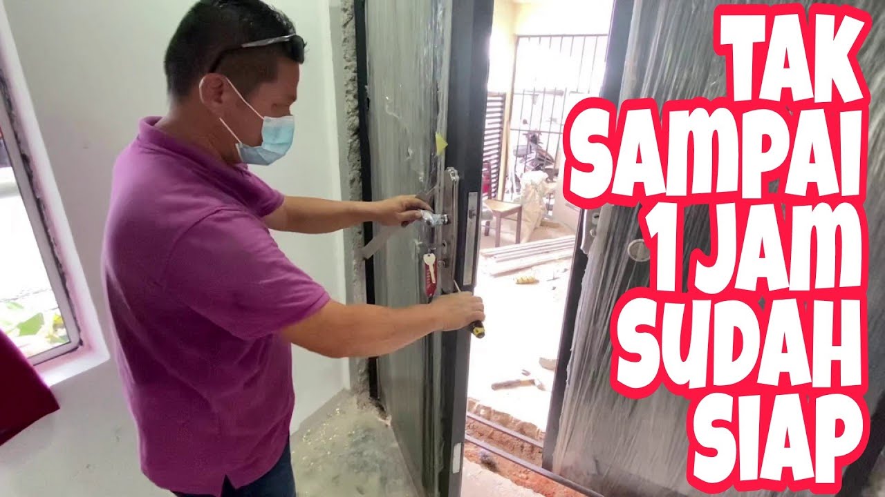 Proses pemasangan pintu baja / security door 2 daun (Asia Safety Door)| bongkar pasang