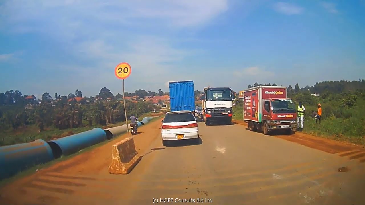 Drive from Kireka via Namugongo to Seeta then Mukono on September 23, 2020
