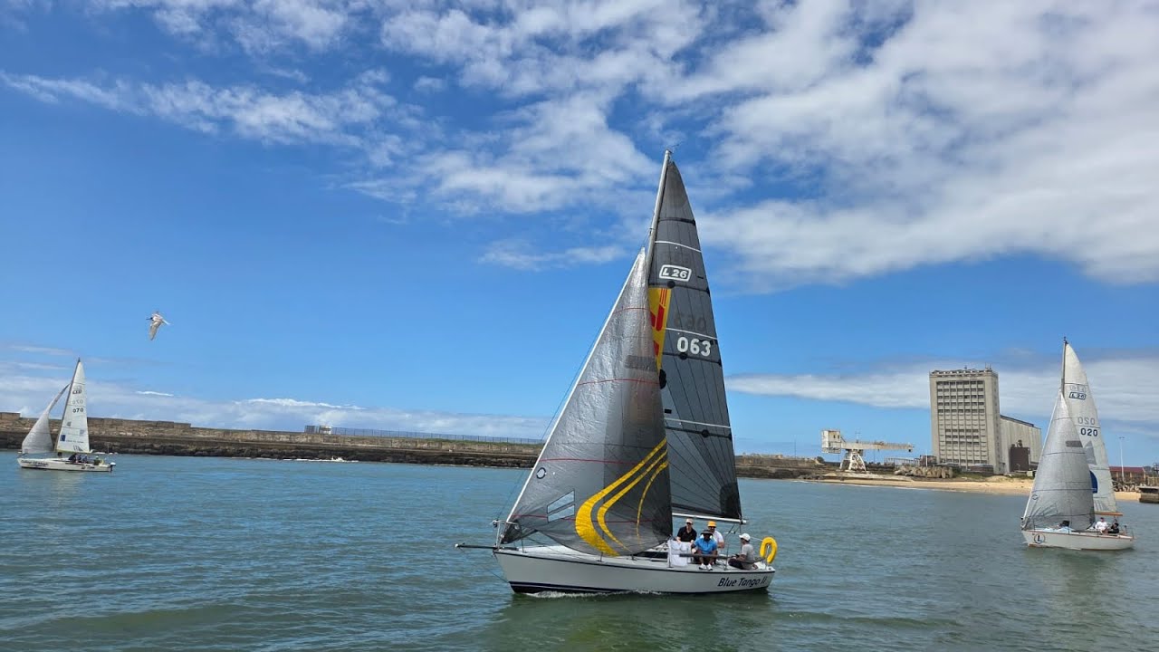 Racing Yachts Along Southern African Coastline 
