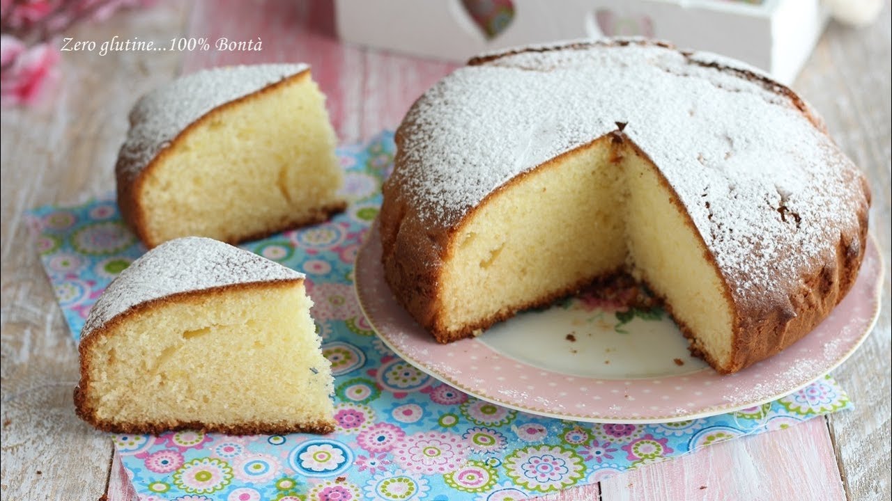 Torta 5 minuti al limone- Ricetta senza glutine e senza burro