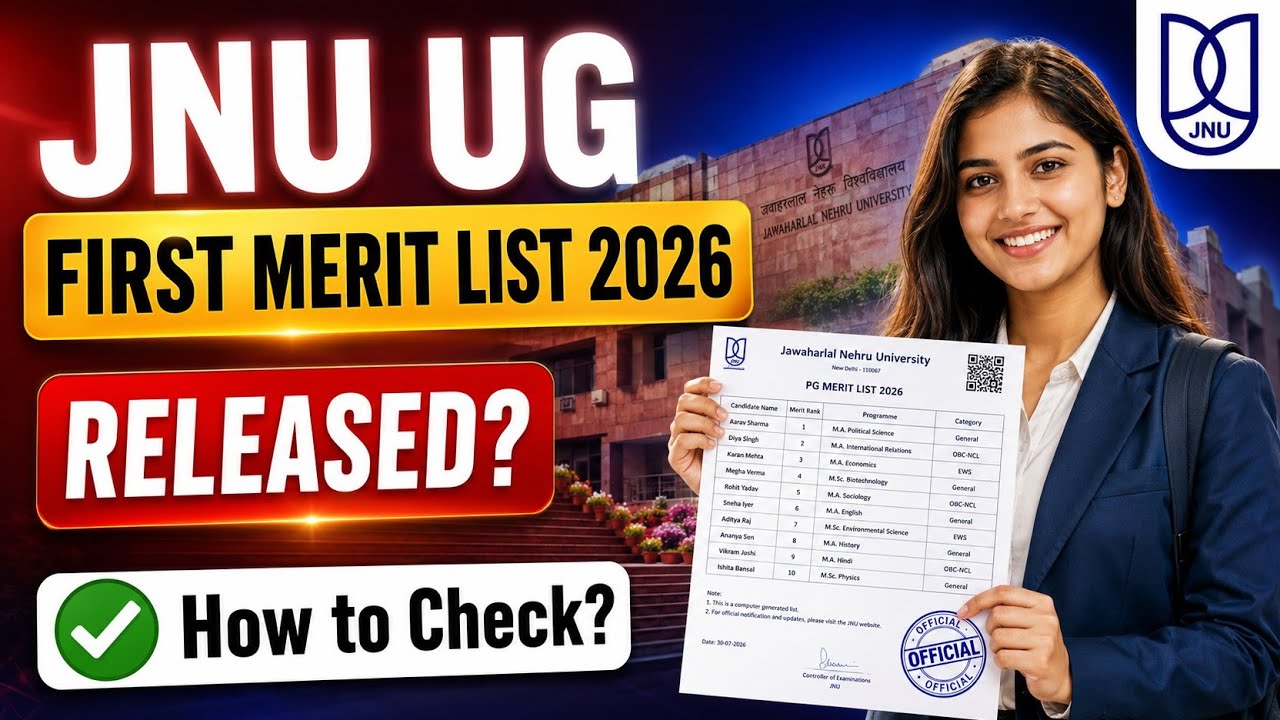 jnu ug first merit list 2026 | jnu ug first selection list 2026