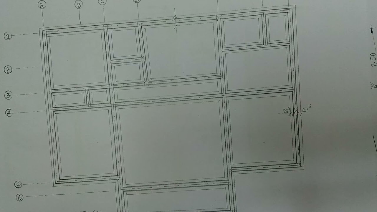 how to draw a floor plan with it's foundation plan an roof (civil engineering)