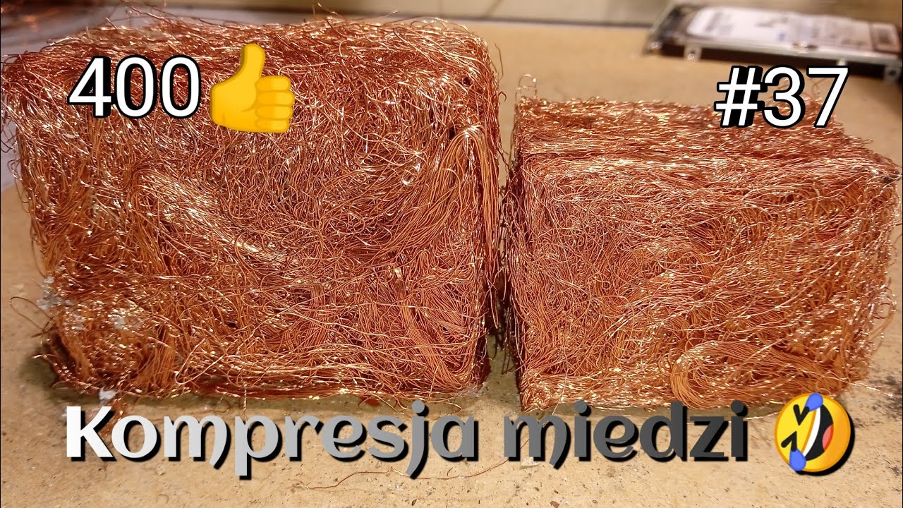 #37 Kompresja miedzi. #miedz #copper #miedzzkabli #copperrecycling