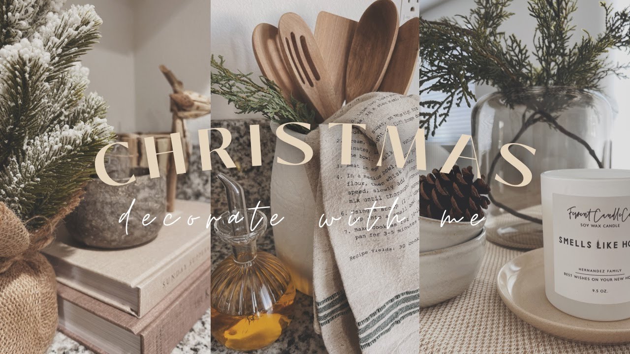 Christmas Decorate With Me 2022 || Dining & Kitchen || Neutral & Minimal