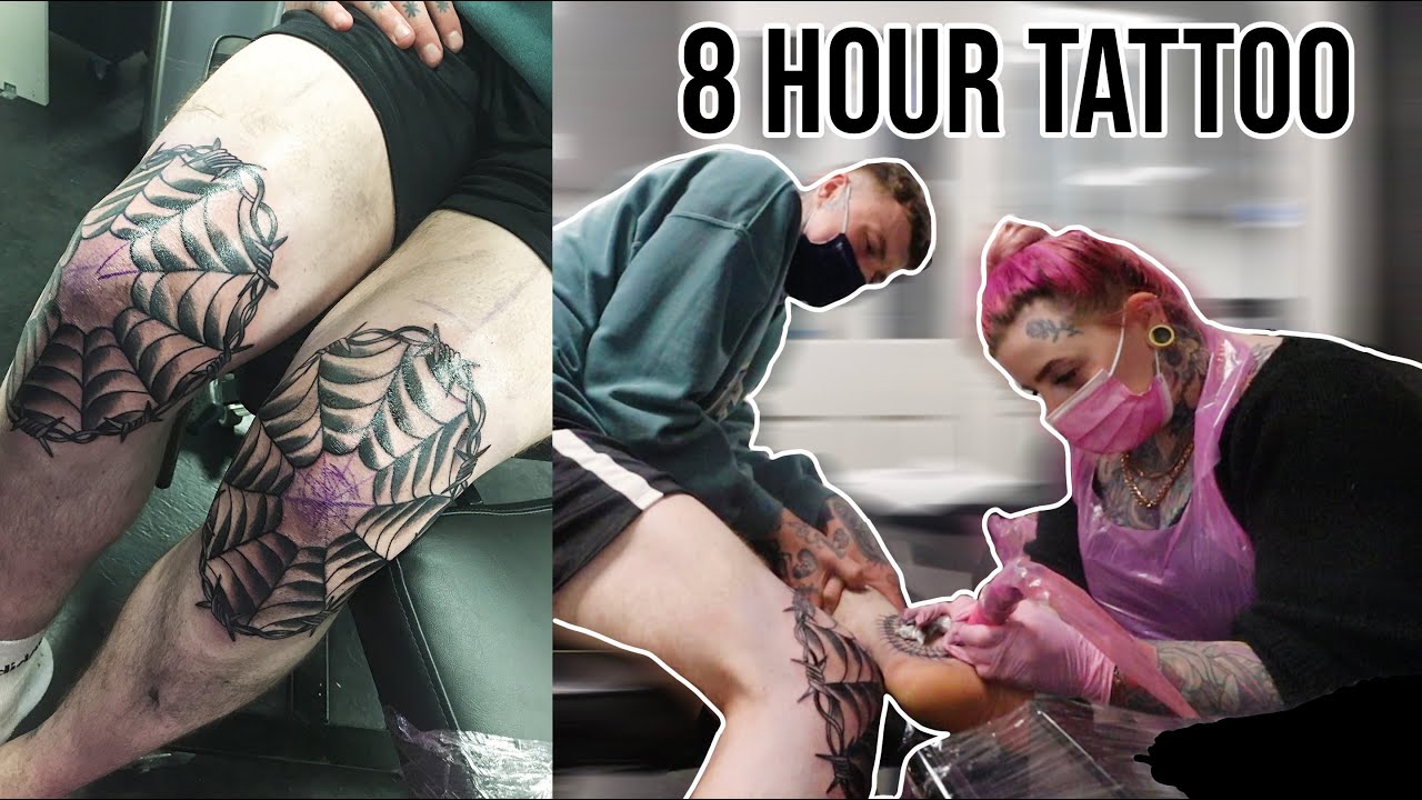 Painful knee and inner ankle tattoo!