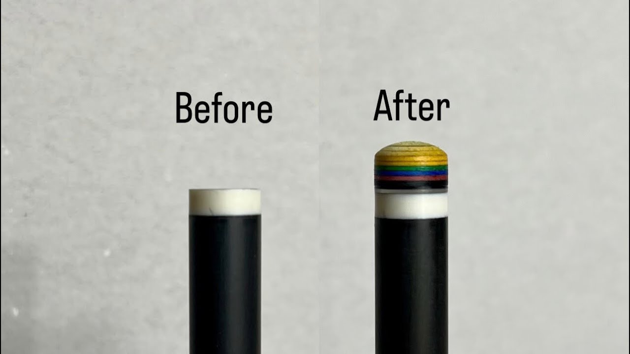 Konllen Medium tip installation on a Konllen carbon fiber shaft
