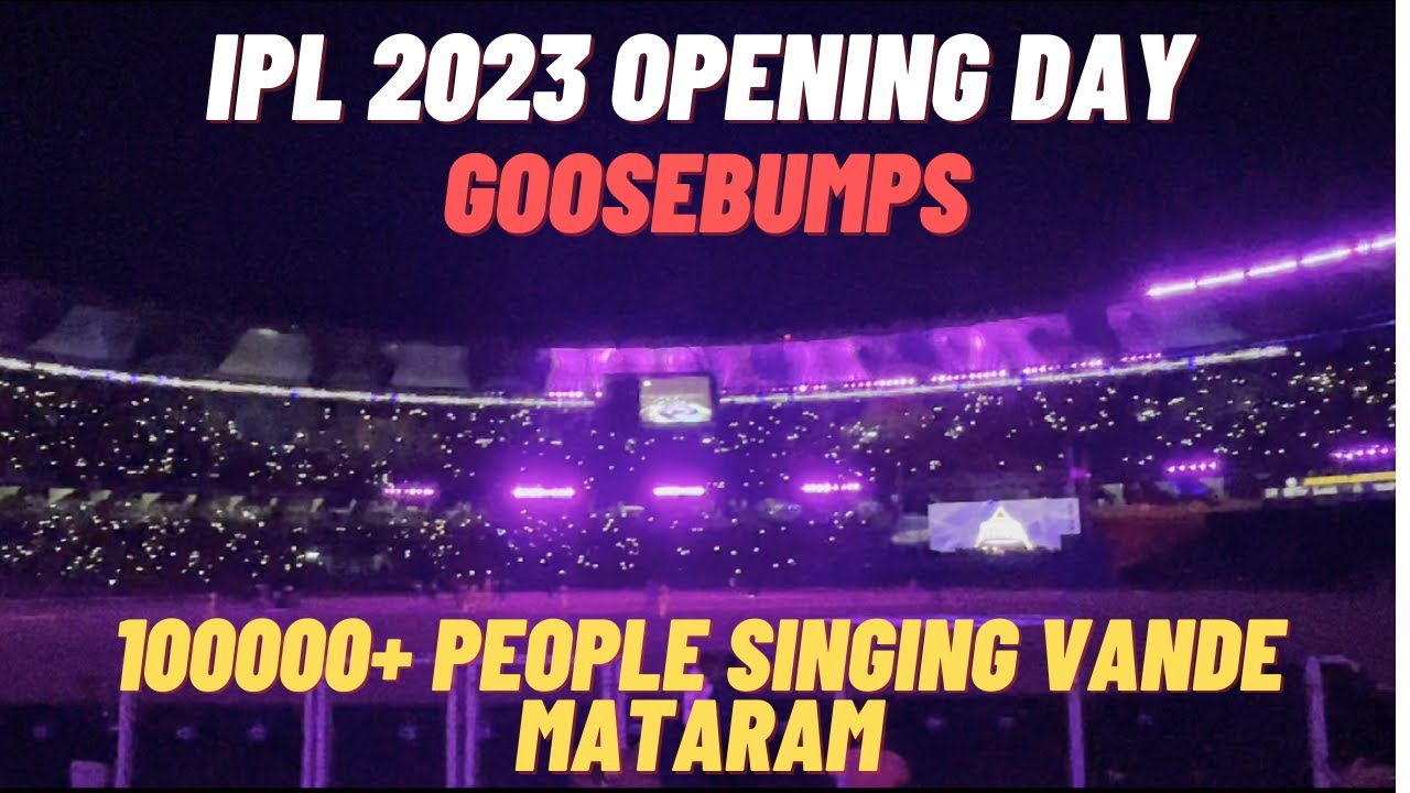 100000+  people Singing Vande Mataram || Ipl 2023 opening Ceremony || Akash And Purvisha