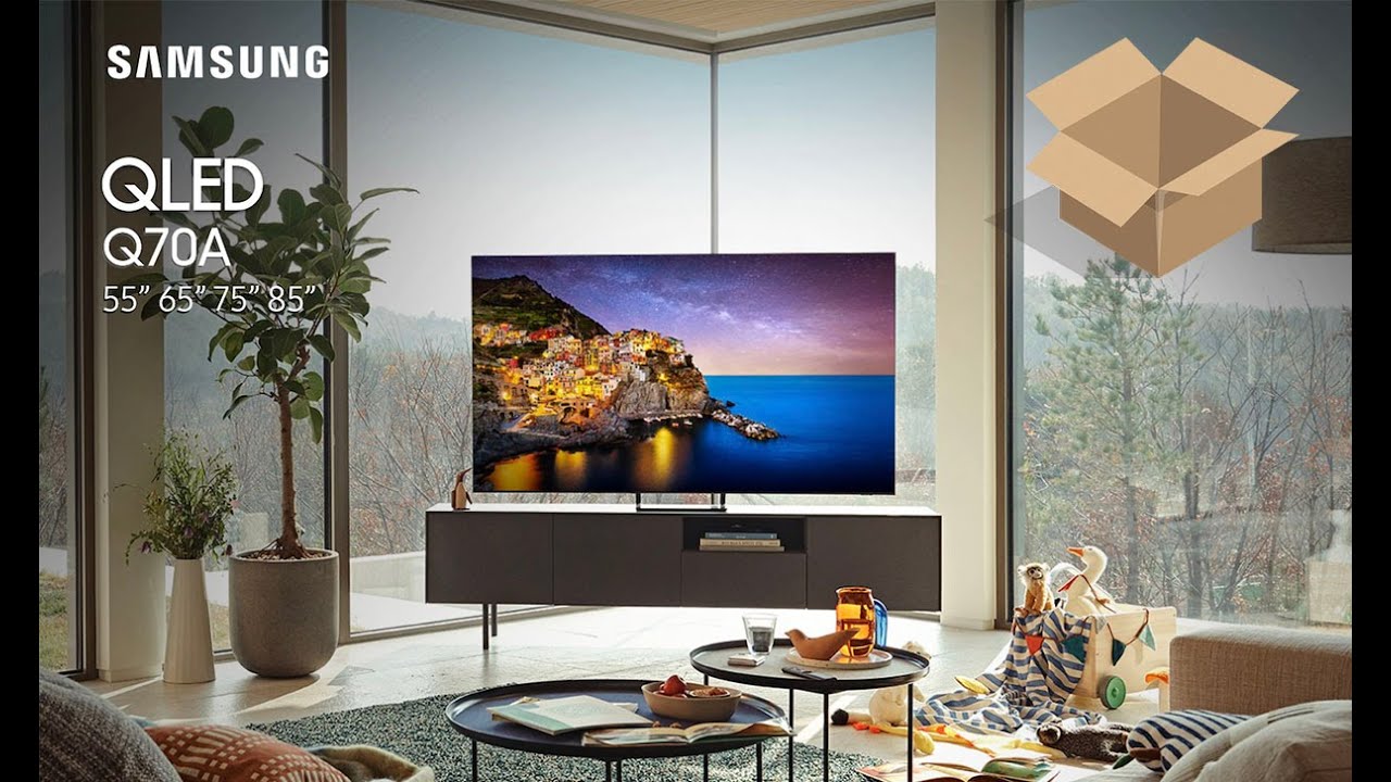 Televis&atilde;o Qled q70a 55 unboxing