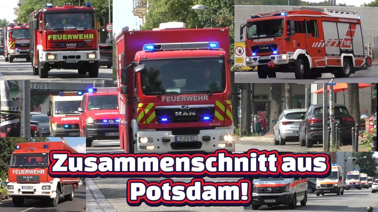 (Über 20 Minuten Blaulicht!) GW-L, TLF, ELW2, uvm. | Zusammenschnitt Einsatzfahrten in Potsdam!