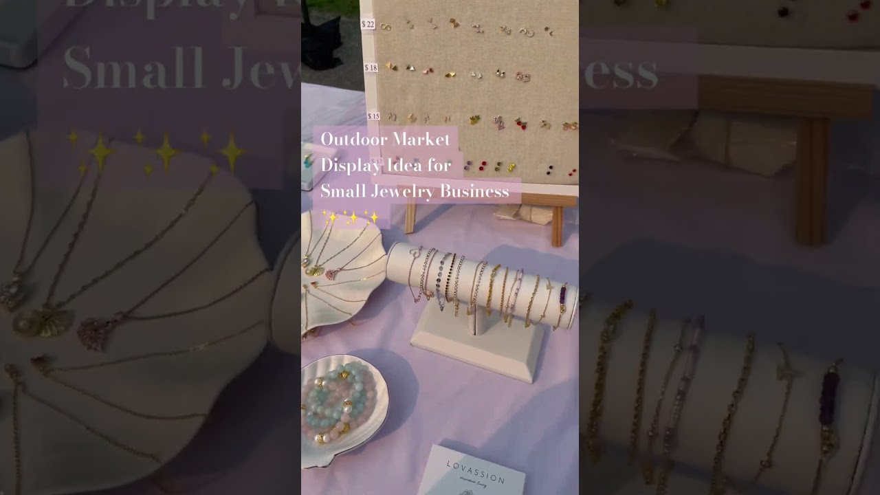 Outdoor Market Display Idea for Small Jewelry Business 🌞🌞🌞 #marketsetup  #smallbusiness #jewelry