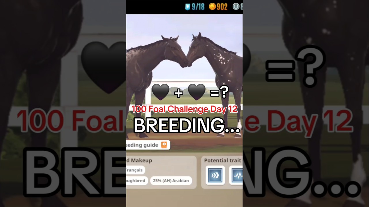 Breeding In Rival Stars Horse Racing 100 Foal Challenge Day 12 🖤+🖤=? #rivalstarshorseracingbreeding