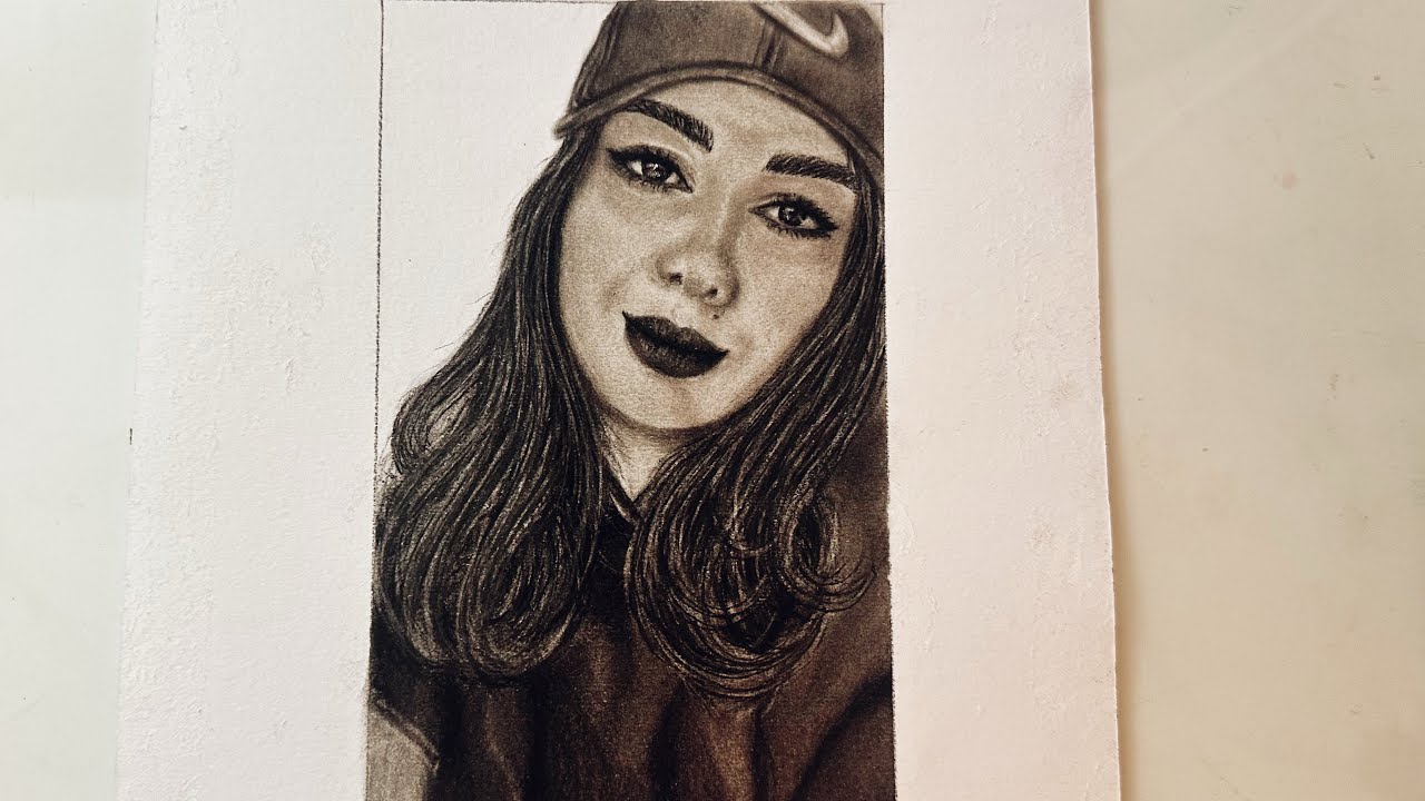 Charcoal Portrait of My Sister  |step by step