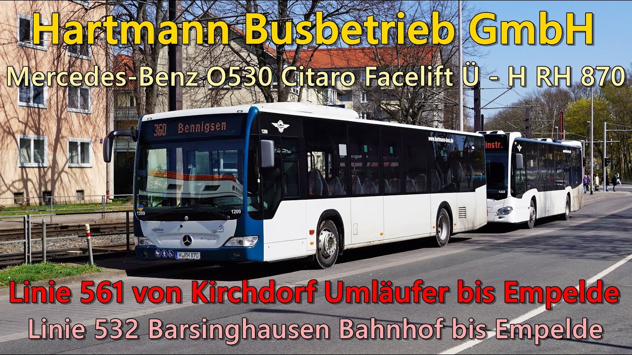 [Sound] Bus Mercedes-Benz O530 Citaro Facelift &Uuml; von Hartmann Busbetrieb GmbH - H RH 87 - 1209