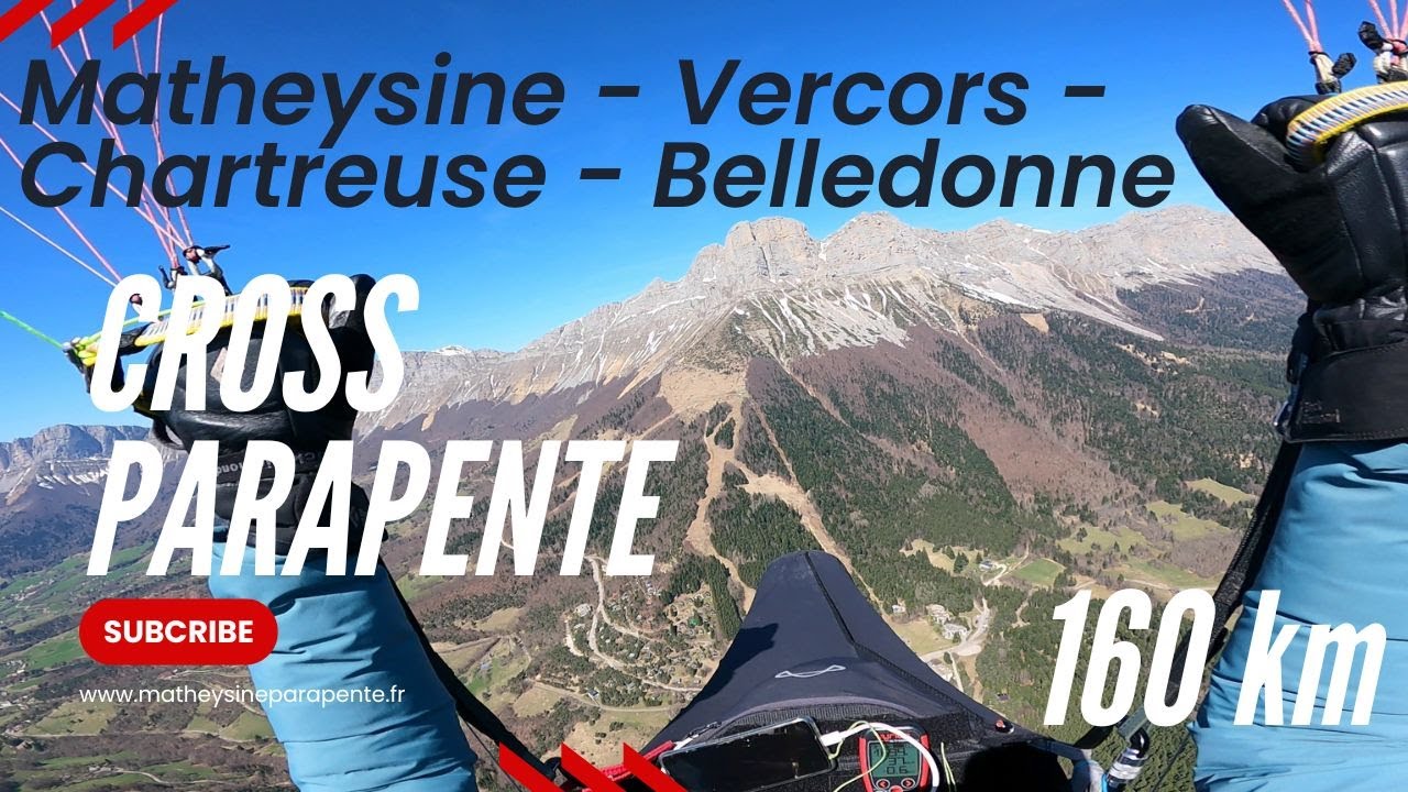 Cross Parapente 158 km 🪂 | Matheysine → Vercors → Chartreuse → Belledonne en  Ozone Zeolite GT