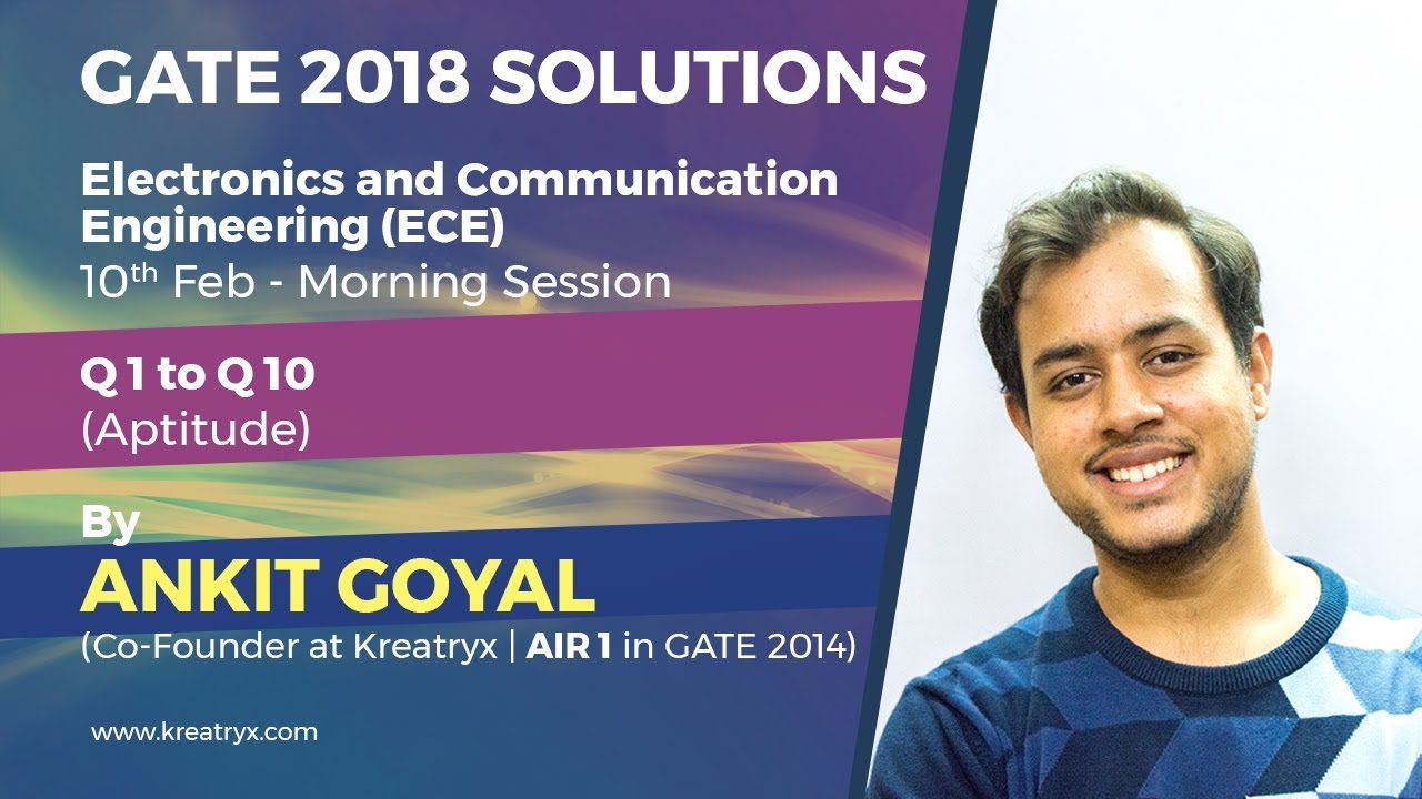 Kreatryx GATE 2018 ECE Solutions | Aptitude