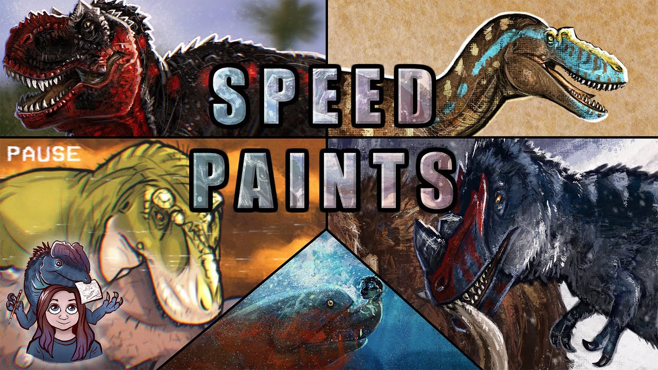 Bunch of Horror Paleoart Speedpaints