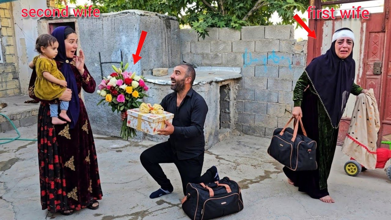 Husband Surprises His Second Wife with Flowers & Gifts&hellip; First Wife Walks Away Heartbroken! 😱