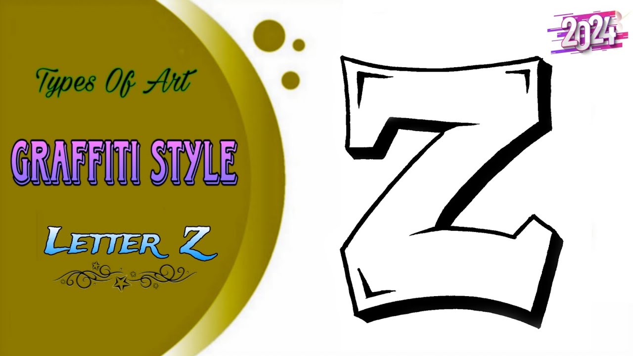 How to Draw a Letter Z / Graffiti Style Letter Z in Graffiti Style - easy @SouvikArtWorlds