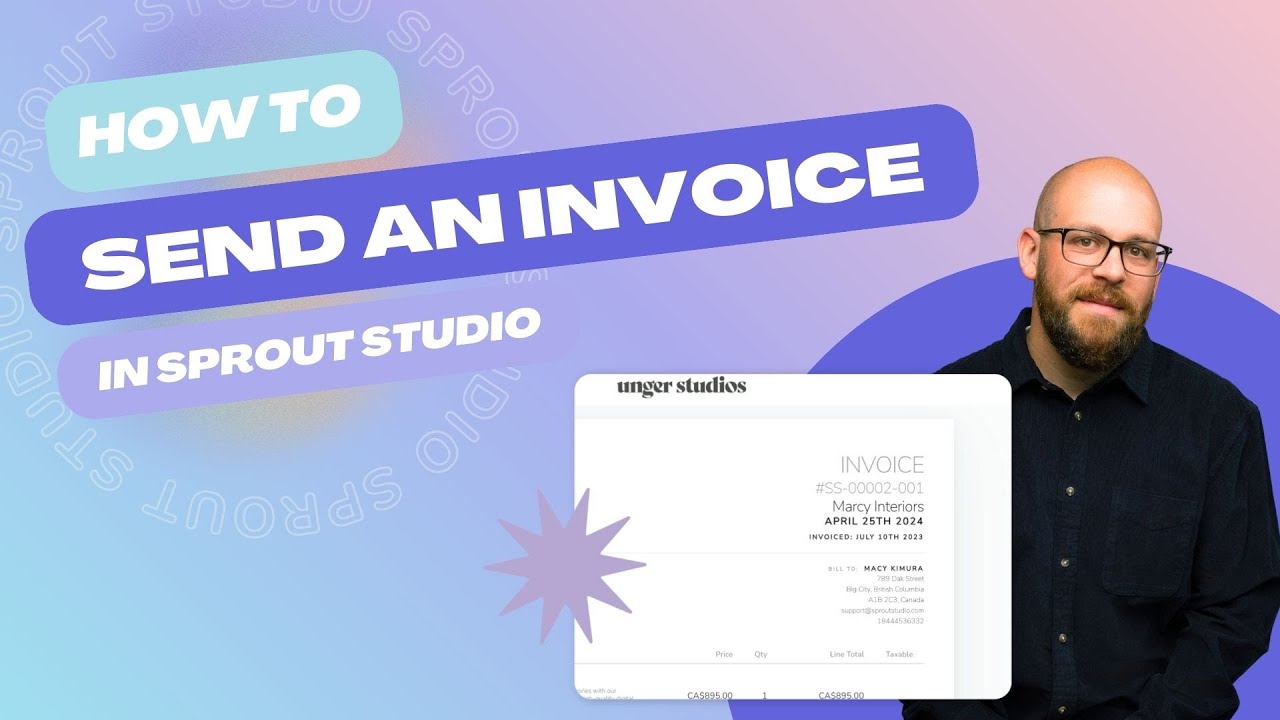 Send an invoice in Sprout Studio
