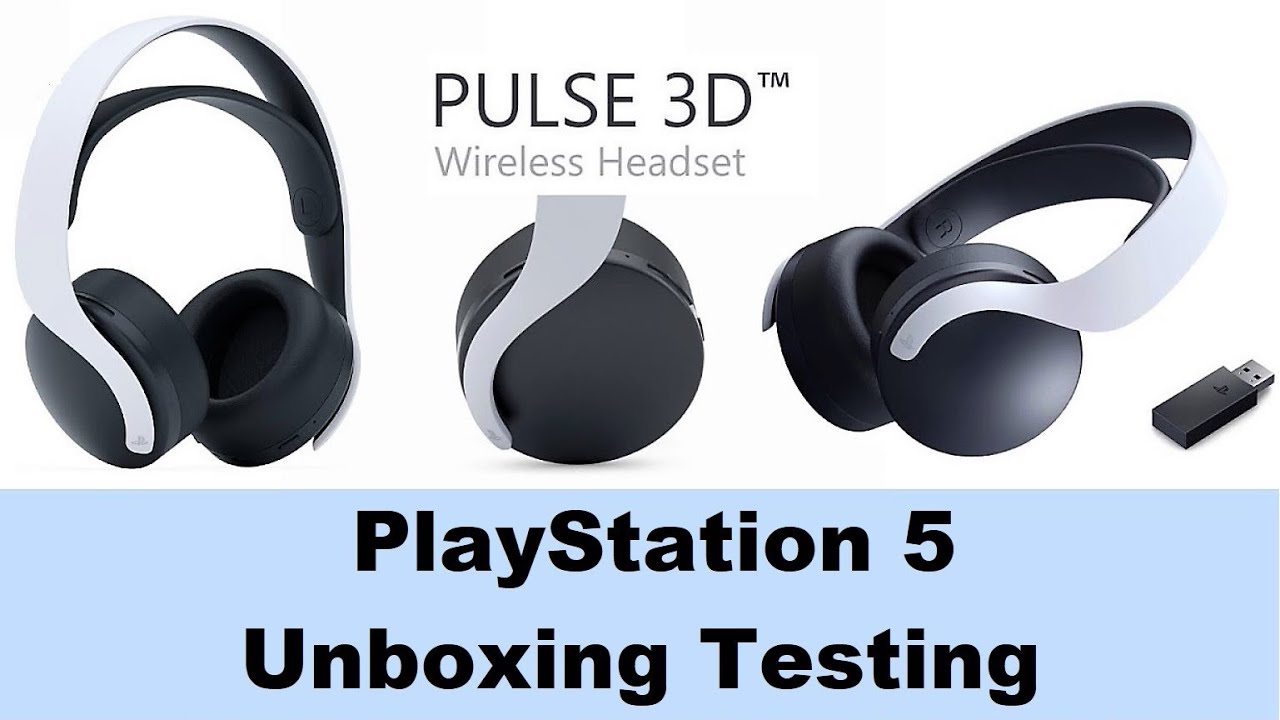 Sony PlayStation 5 Pulse 3D Wireless Headset White Compatibility Check Unboxing Testing