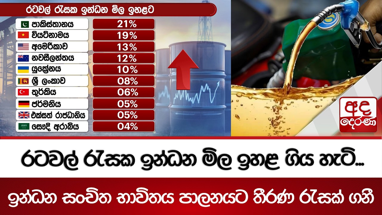 රටවල් රැසක ඉන්ධන මිල ඉහළ ගිය හැටි... | Ada Derana