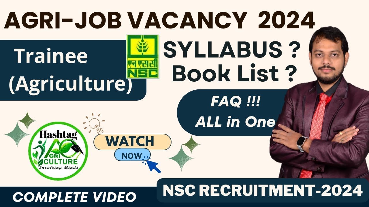 NSCTrainee Agriculture Syllabus| National seed Corporation Syllabus |NSCL Trainee Agriculture salary