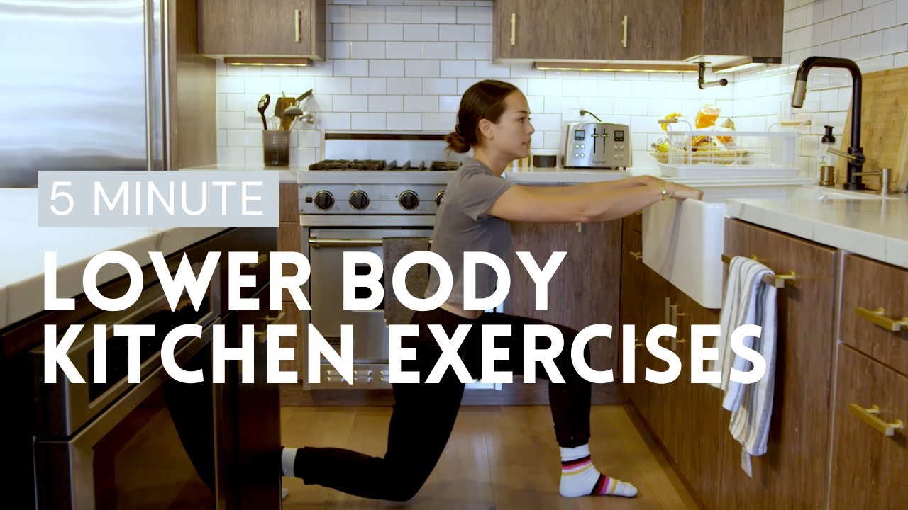 LOWER BODY KITCHEN EXERCISES (PART II) - Build Your Booty While Cooking! - Dr. LA Thoma Gustin
