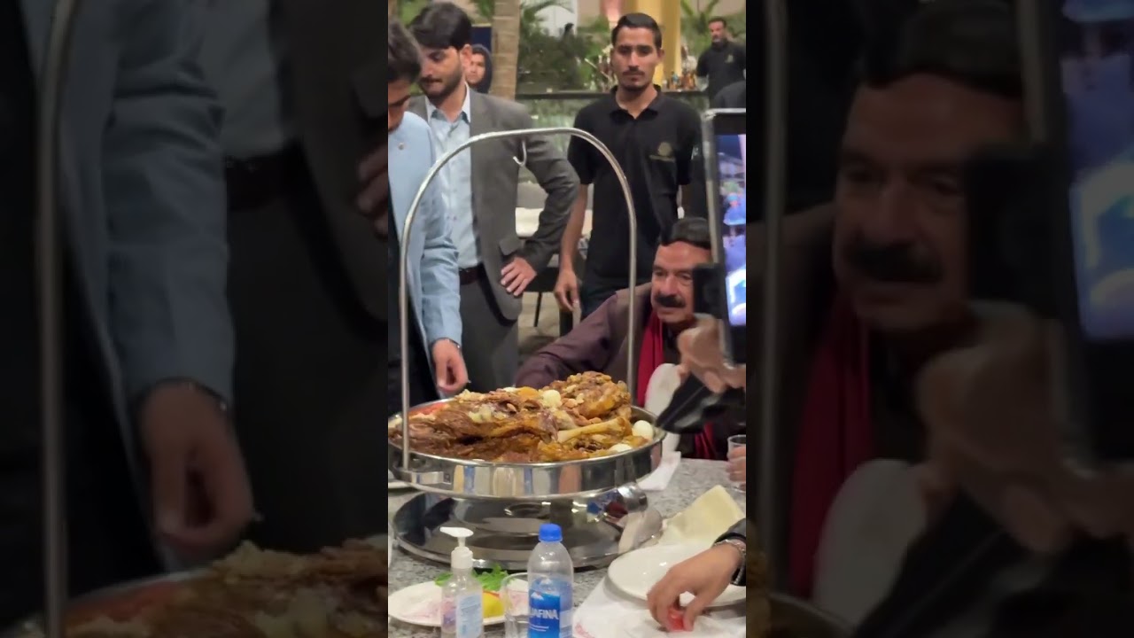 Sheikh Rasheed Enjoys Speciall Dumphuk / Khaddi Kabab #sheikhrasheed #shorts