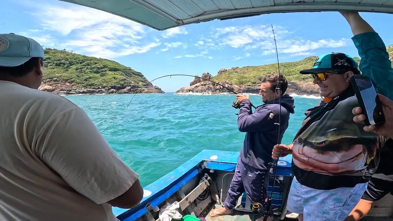 PESCA EMBARCADA NAS ILHAS DO NORTE! Ilha das aranhas e do badejo