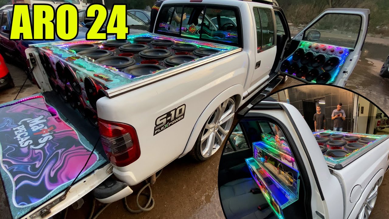 S10 BRANCA ARO 24 COM 30 6x9 E 12 GRAVE TIGER AUDIO