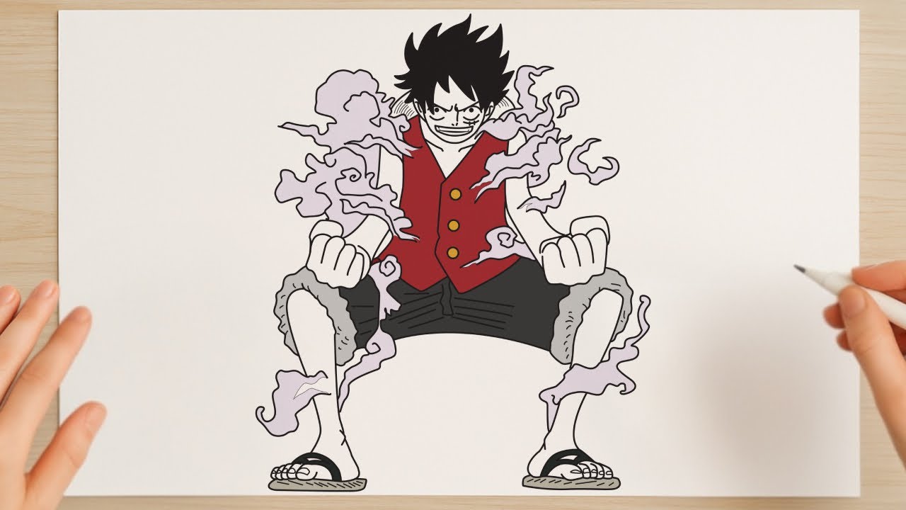 How to draw Monkey D. Luffy (Second Gear) from One Piece | Step-by-Step Tutorial