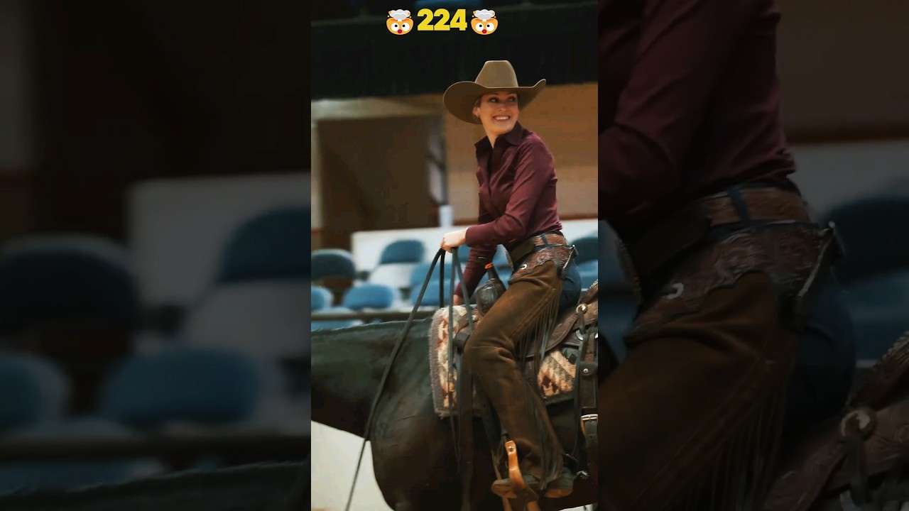 Christina Huntley and Dirrty Shirley with a 224 score!💯🔥#reining