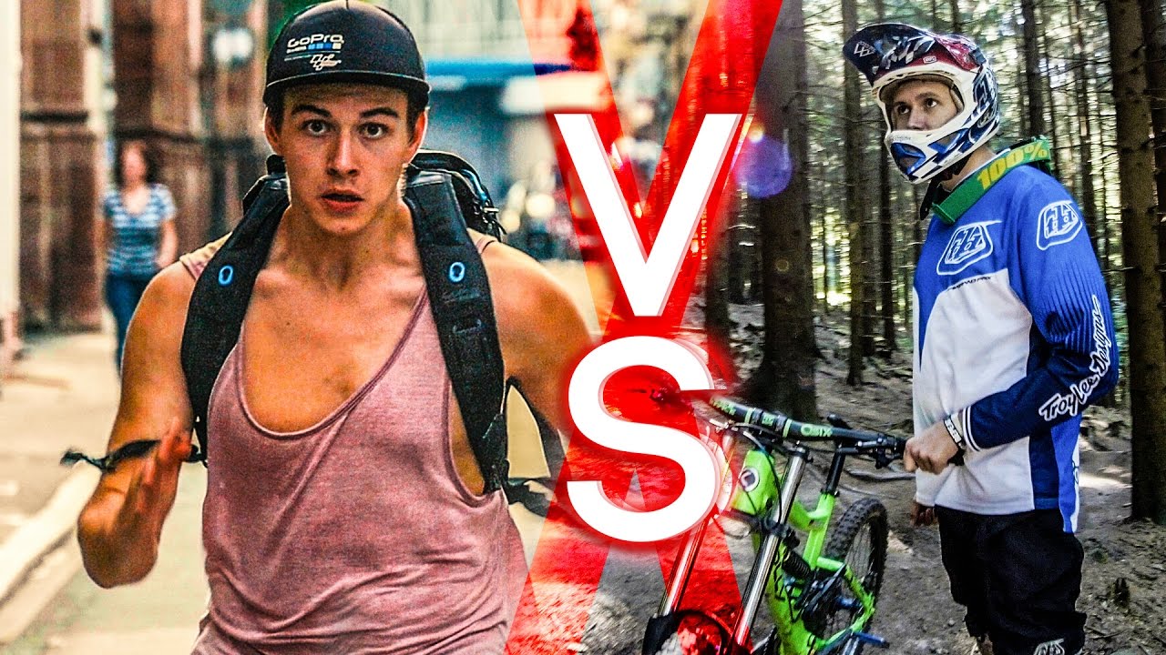 DOWNHILL vs PARKOUR - Michi Leber vs TrailTouch