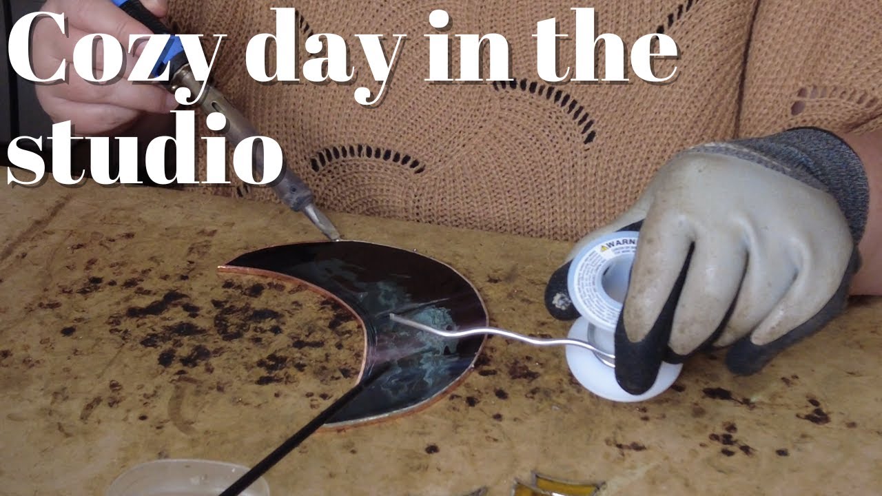 Cozy day studio vlog / Make stained glass with me