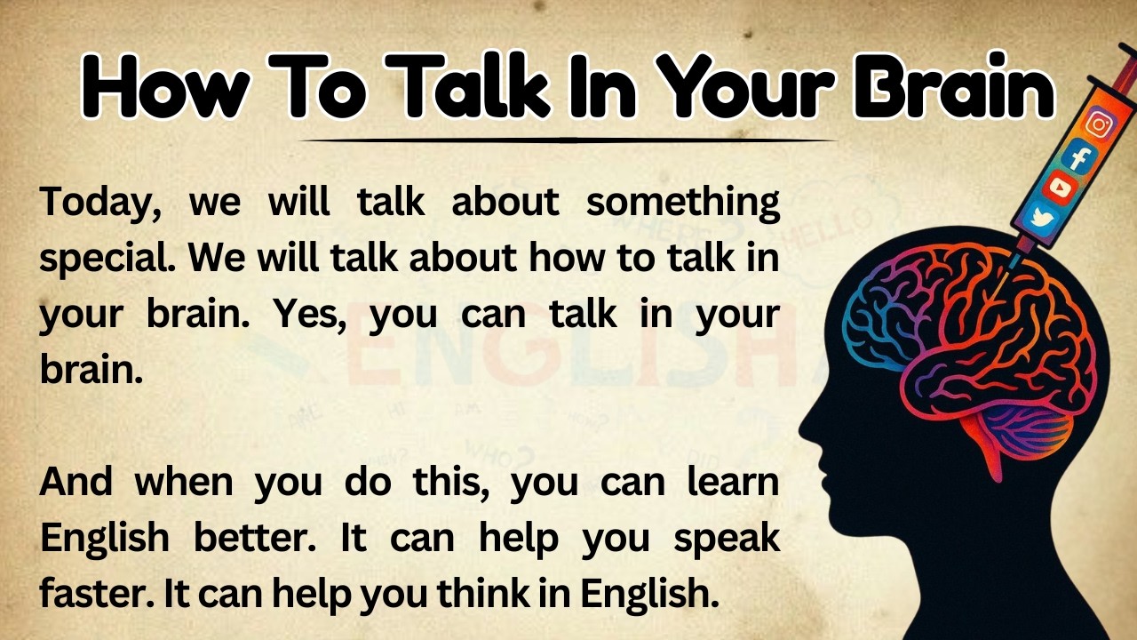 How To Talk In Your Brain || Think and Talk in English || Nonstop English
