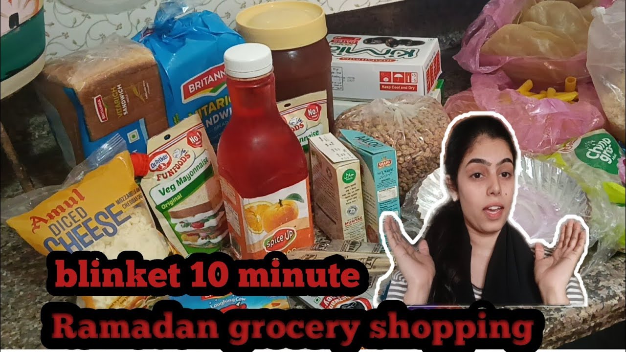 Ramadan grocery shopping 🛍️ blinkit 10 minute || mubasira Pathan vlog ||