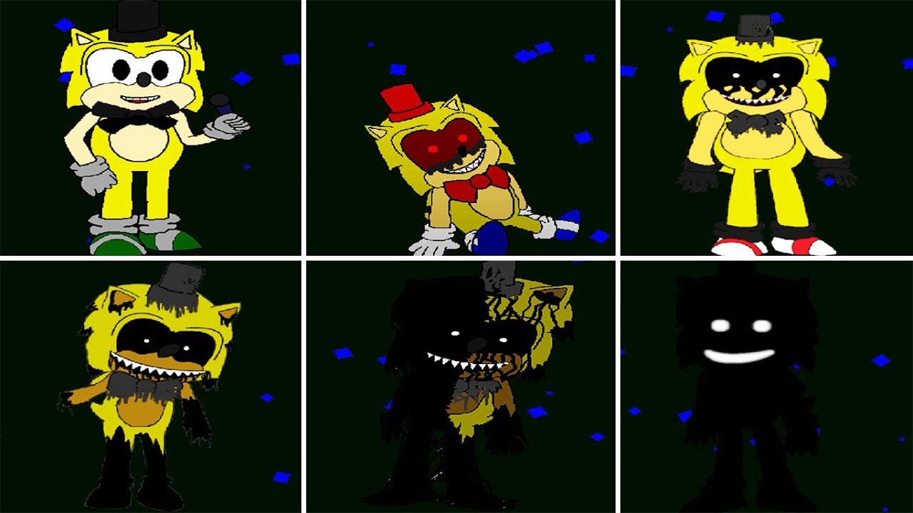 Five Nights at Sonic's 5 - All Animatronics And Jumpscares (Extras)