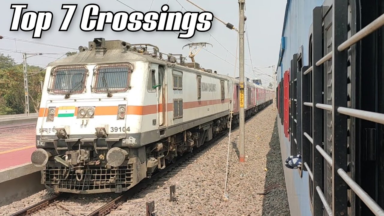 Top 7 Crossings | LHB+ICF+UTKRISHT | My Collections | Train Lovers Jyoti