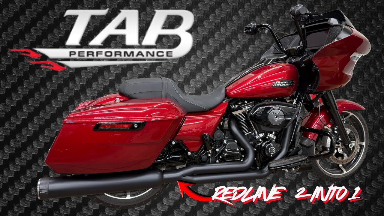 TAB REDLINE PERFORMANCE 2 INTO 1 EXHAUST INSTALLED ON A 2025 HARLEY-DAVIDSON ROAD GLIDE!